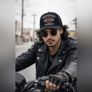 Harley Davidson Men's 6-Panel Baseball Style Logo Hat